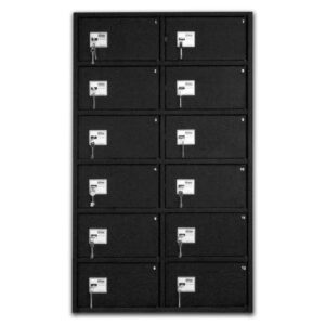 Recepciós széf 12 rekeszes - széfzárral